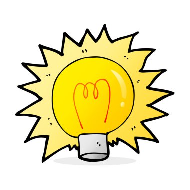 çizgi film elektrik ampulü