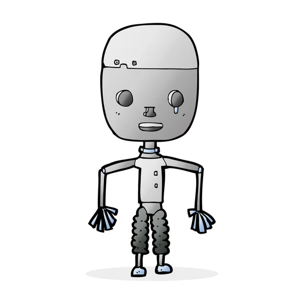 Ilustración de dibujos animados de robot — Vector de stock