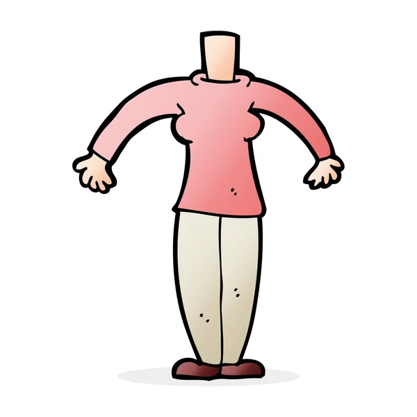 Cartoon vrouwelijk lichaam (foto 's toevoegen of mix en match cartoons) — Stockvector