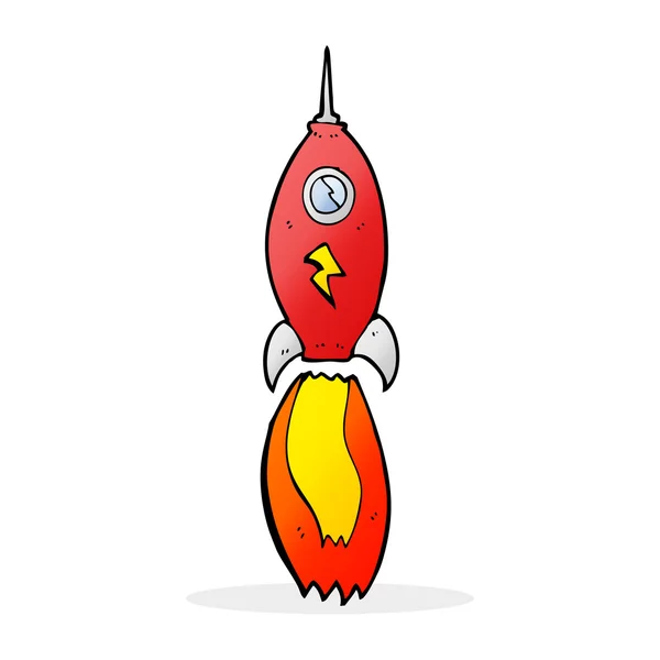 Dibujos animados ilustración de cohete — Vector de stock