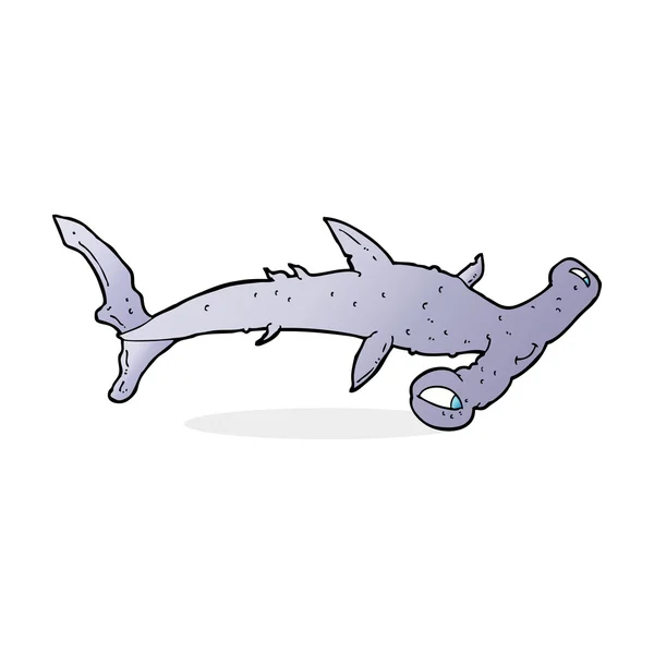 Tiburón martillo de dibujos animados — Vector de stock