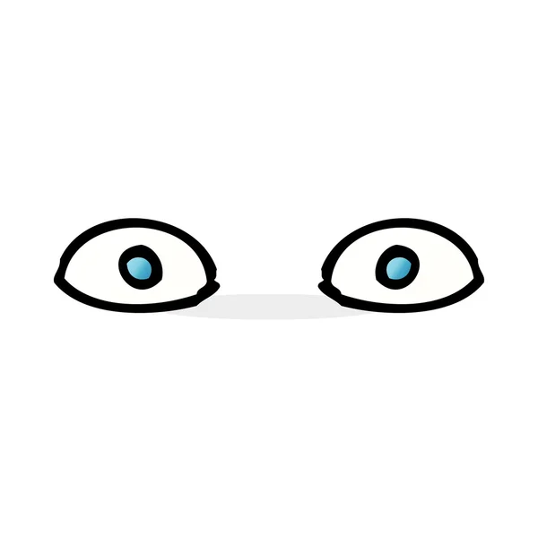Dibujos animados mirando fijamente los ojos — Vector de stock