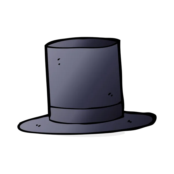 Chapeau haut de forme dessin animé — Image vectorielle