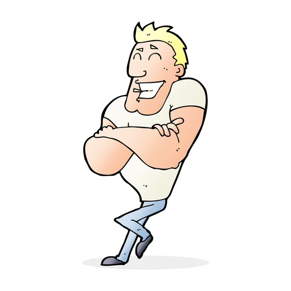 Cartoon muscle guy — Stock Vector