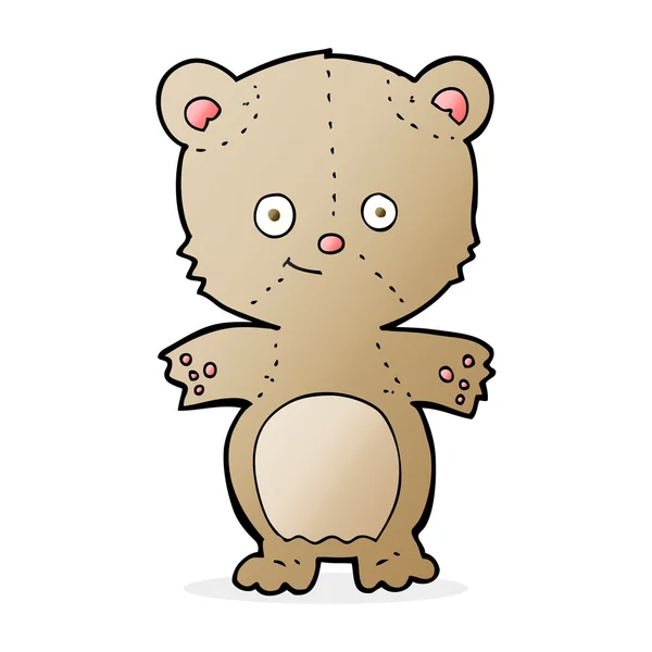 Osito de peluche de dibujos animados — Vector de stock