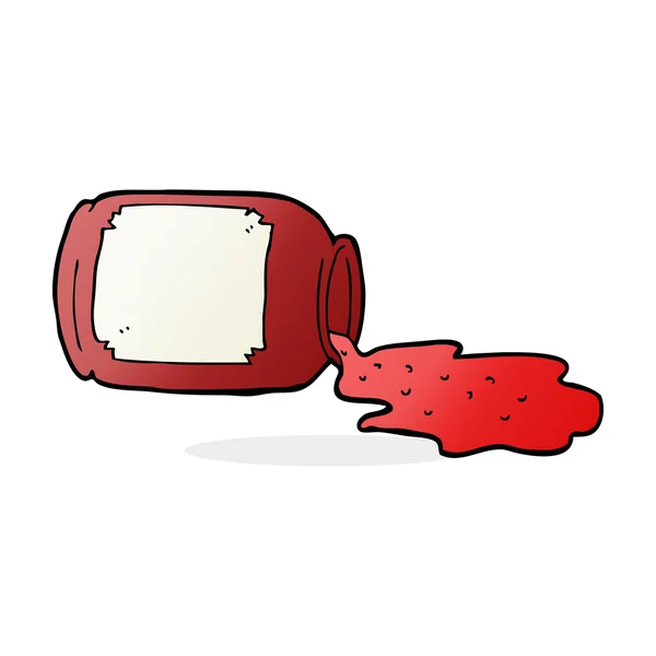 Confiture de dessin animé renversé — Image vectorielle