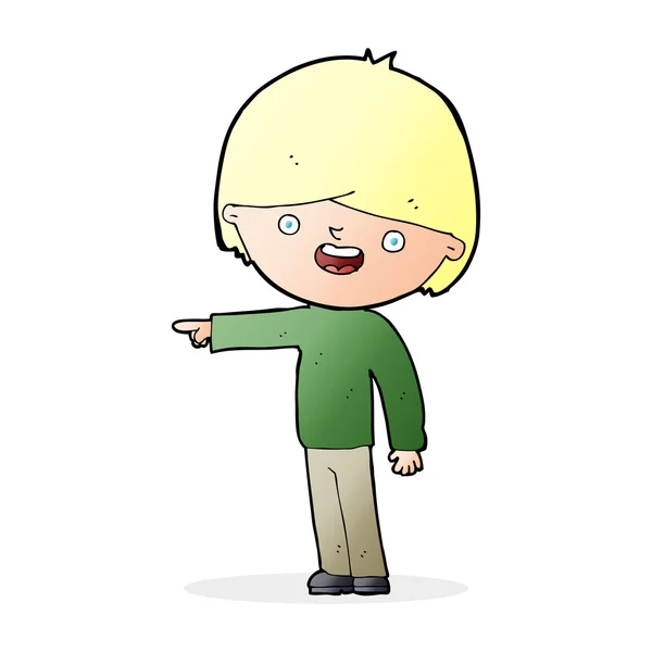 Cartoon man wijzen — Stockvector