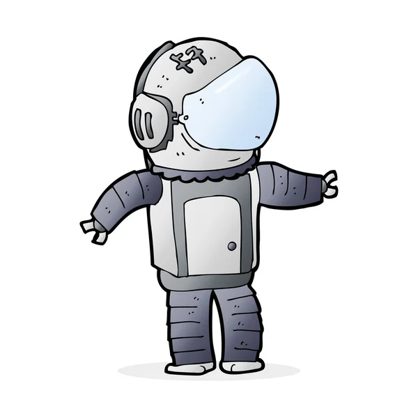 Ilustracja kreskówka z astronautą — Wektor stockowy