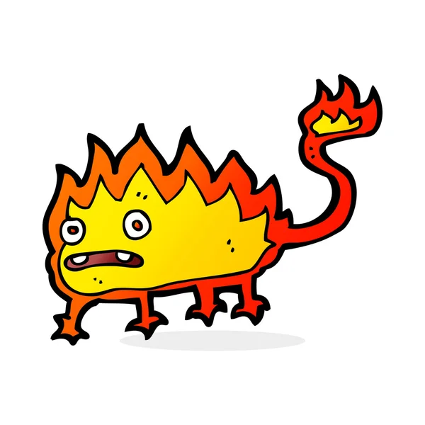 Kreslený malý ohnivý démon — Stockový vektor