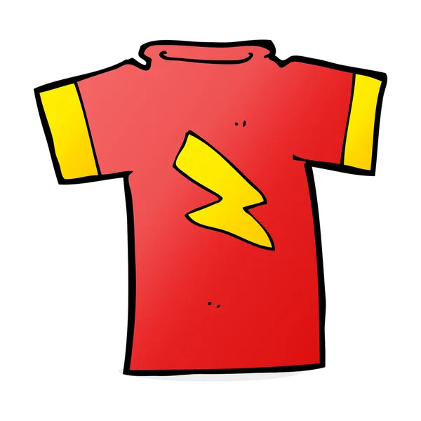 Cartoon t shirt with lightning bolt — Stock Vector