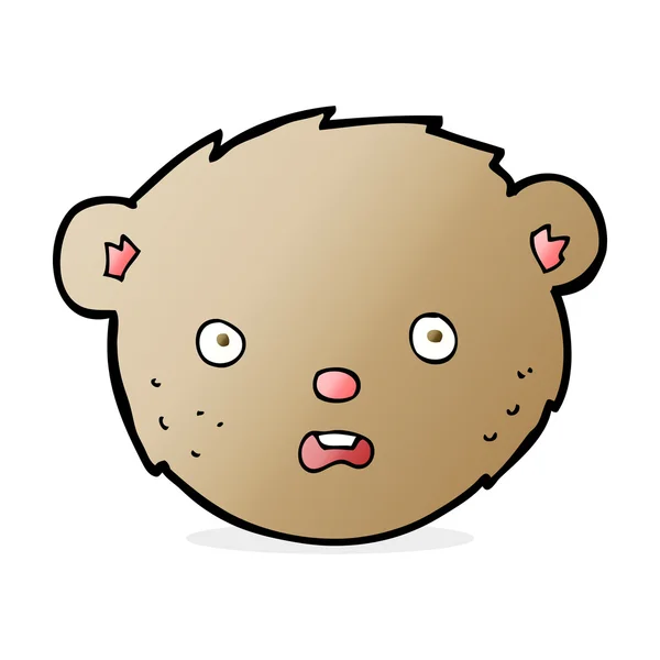 Cartoon teddy bear face — Stock Vector