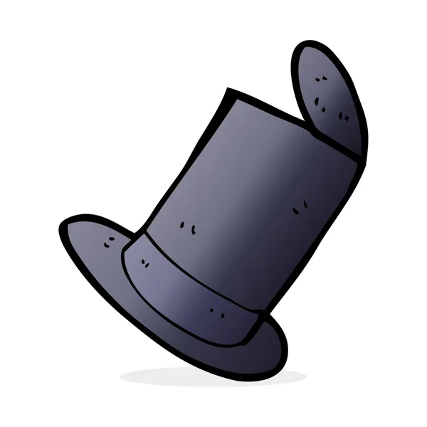 Dibujos animados viejo sombrero de copa — Vector de stock