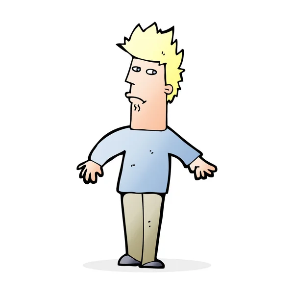 Cartoon worried man — Stock Vector