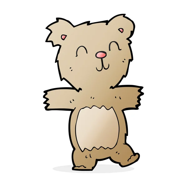 Dibujos animados lindo oso de peluche — Vector de stock