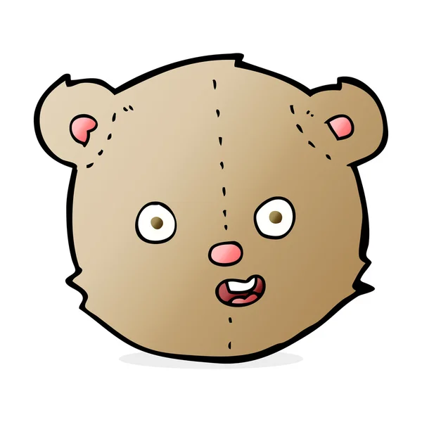 Cabeça de urso de pelúcia dos desenhos animados — Vetor de Stock