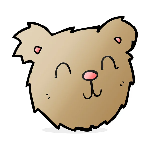 Dessin animé heureux ours en peluche visage — Image vectorielle