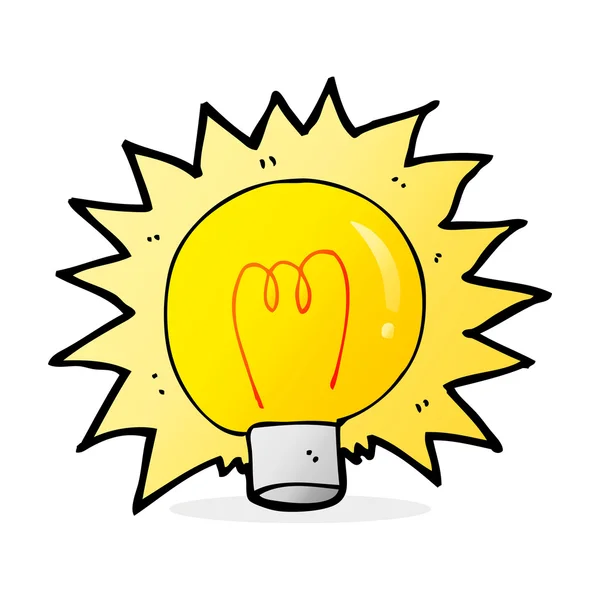 Cartoon electric light bulb — Stock Vector