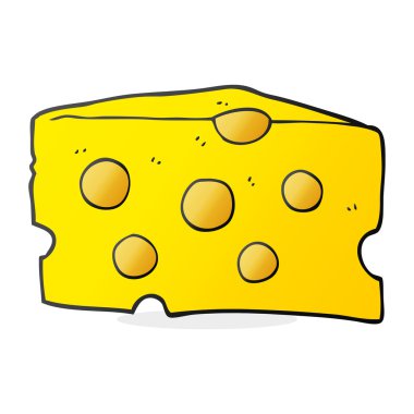 serbest çizilmiş karikatür peynir