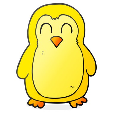 serbest çizilmiş karikatür kuş