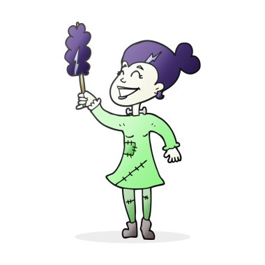 çizgi film undead canavar Bayan temizlik