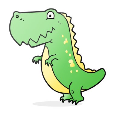 Serbest çizim dinozor karikatürü