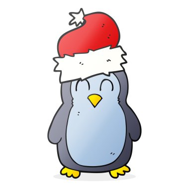 serbest çizilmiş karikatür penguen