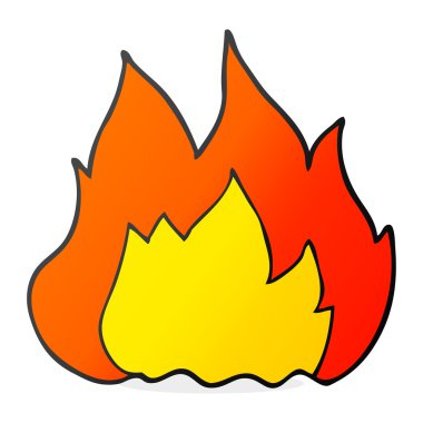 serbest çizilmiş karikatür yangın