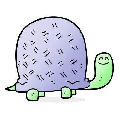 Serbest çizim karikatür kaplumbağa.