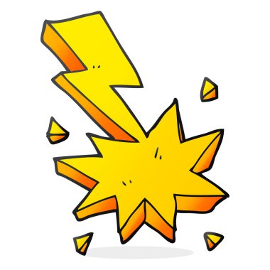 çizgi film aydınlatma grev sembolü