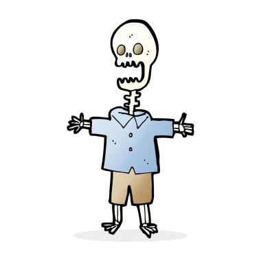 iskelet karikatür çizimi