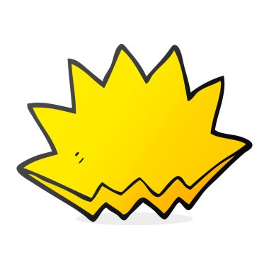 çizgi film patlaması dekoratif sembolü