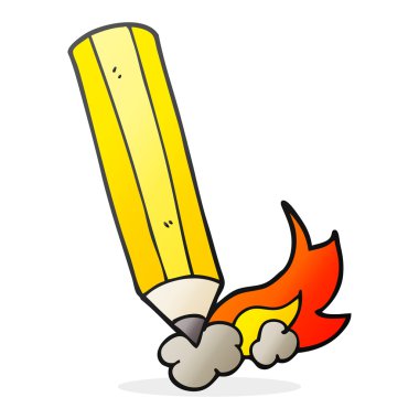 hızlı yazma karikatür kalem