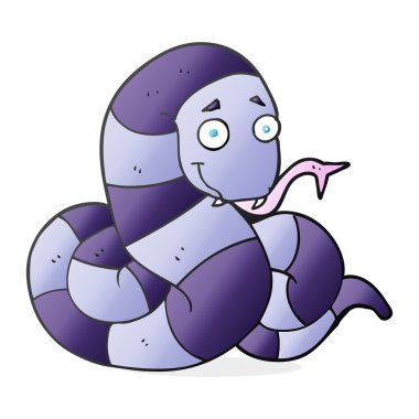 serbest çizilmiş karikatür yılan