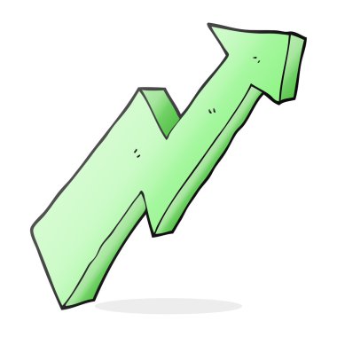 karikatür trendi yukarı ok