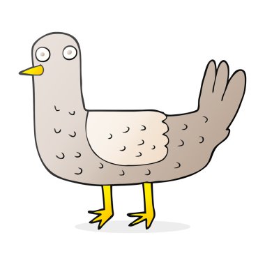 serbest çizilmiş karikatür kuş