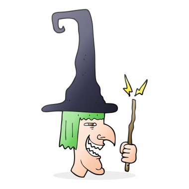 karikatür komik cadı