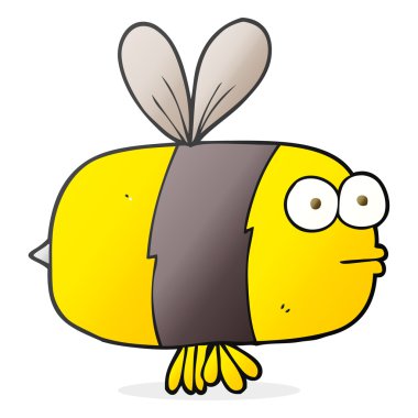 serbest çizilmiş karikatür arı