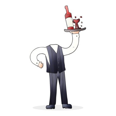 çizgi film başsız garson (kendi fotoğraf ekleme)