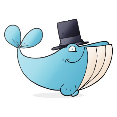 çizgi film balina üst şapka