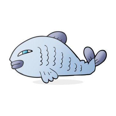 Serbest çizim karikatür balığı