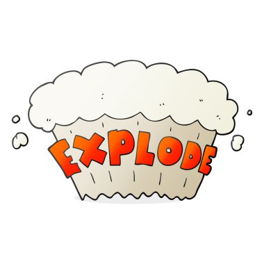 serbest çizilmiş karikatür patlama