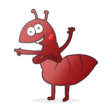 serbest çizilmiş karikatür karınca