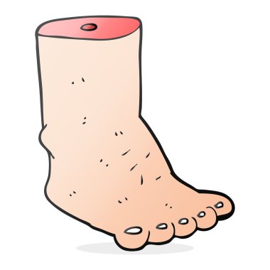 serbest el çekilmiş çizgi film ayak