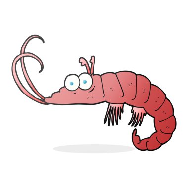 Serbest çizim karides.