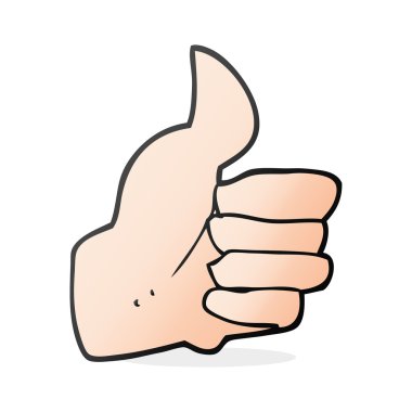 çizgi film sembolünü parmakla