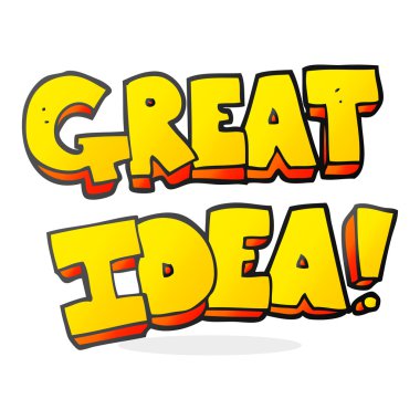 çizgi film harika fikir sembolü