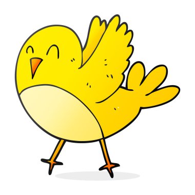 serbest çizilmiş karikatür kuş