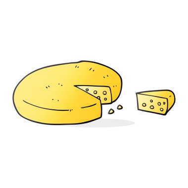 serbest çizilmiş karikatür peynir