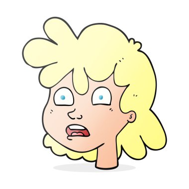 çizgi film kadın yüzü