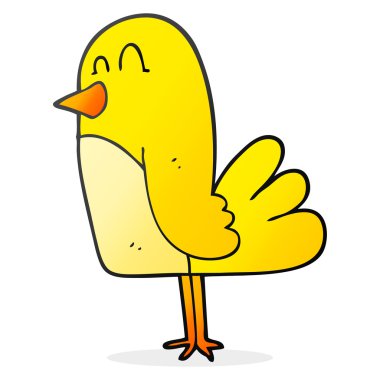 serbest çizilmiş karikatür kuş